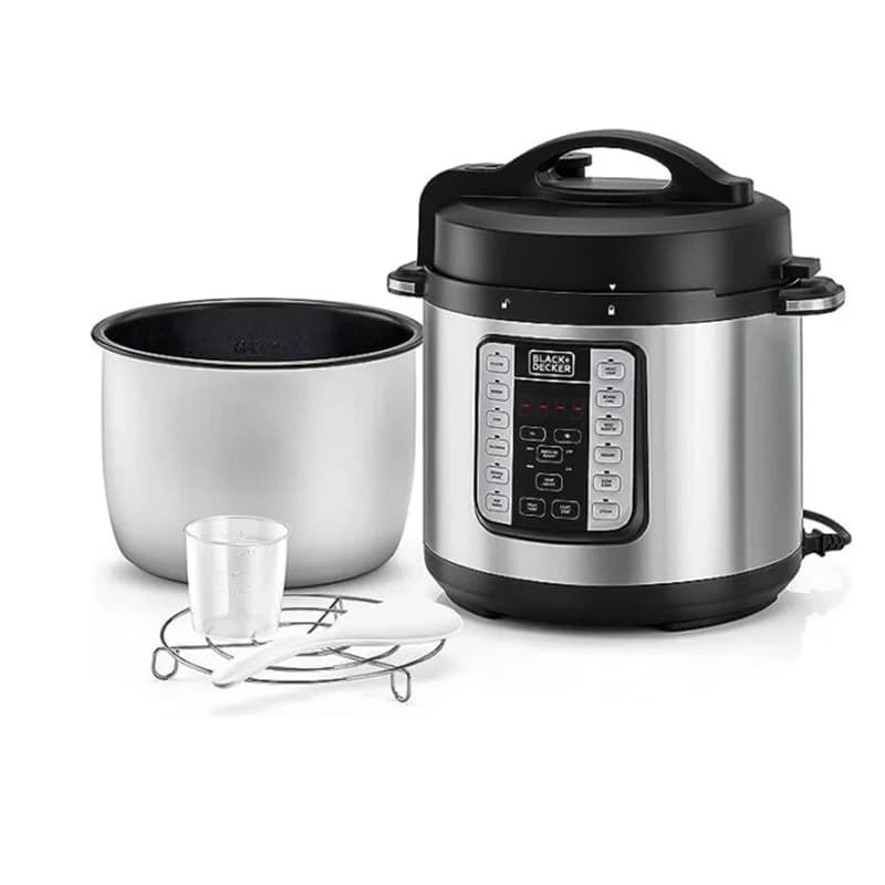 زودپز برقی بلک اند دکر مدل PCP1000 | ۱۲ برنامه پخت + حفظ ۸۰٪ ویتامین‌ها 