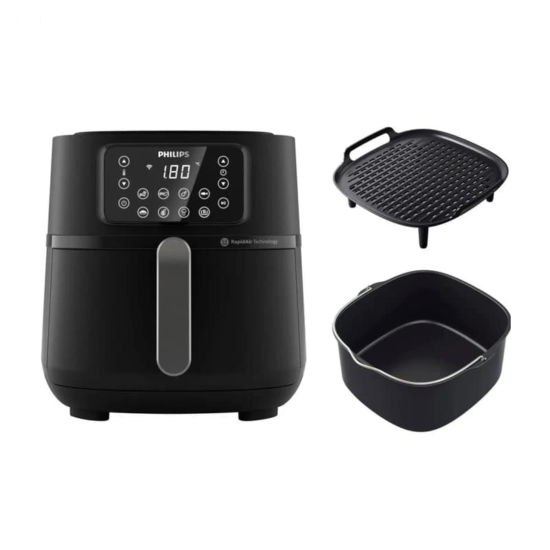 سرخ‌کن بدون روغن فیلیپس HD9285: تکنولوژی Rapid Air، ظرفیت 7.2 لیتری و 8 برنامه پخت متنوع