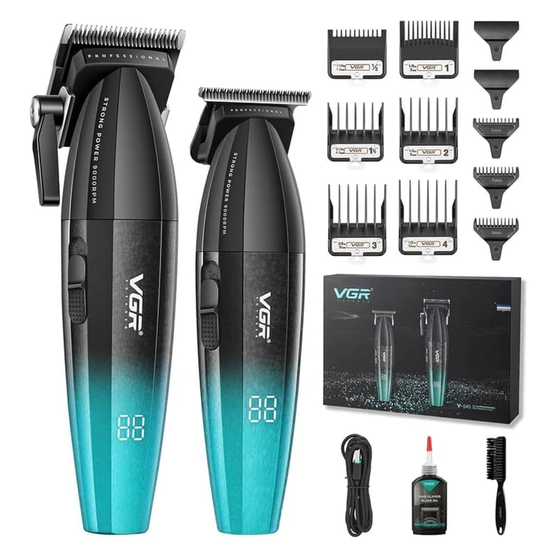 بررسی و خرید ست ماشین اصلاح دوقلو وی جی آر مدل VGR V-640 S2 | آتناکالا