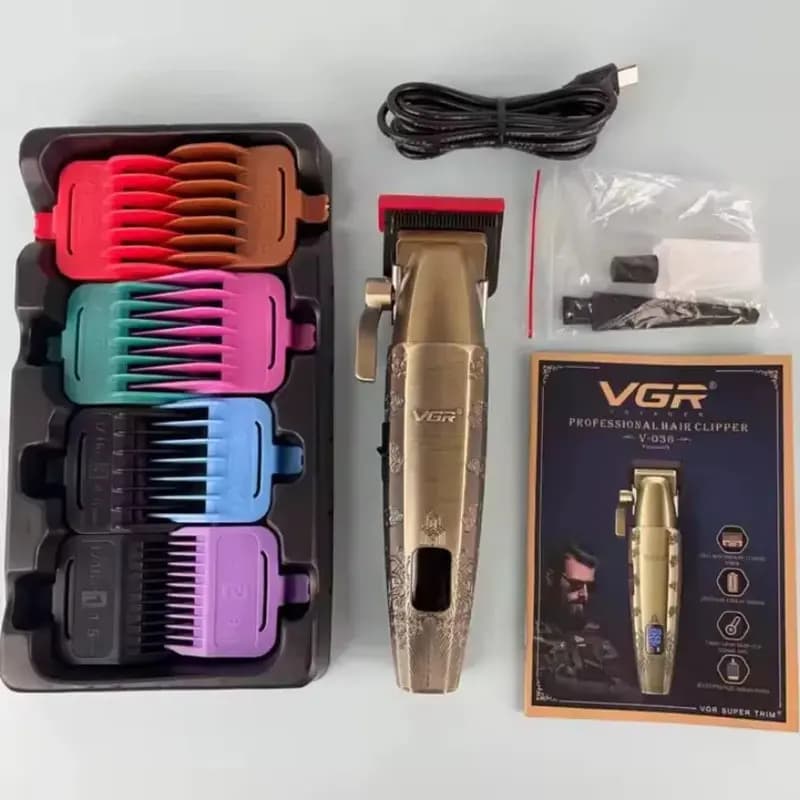 ماشین اصلاح حجم زن و خط زن حرفهای وی جی ار مدل VGR V-036 | نقد، بررسی و خرید با تضمین اصالت از آتناکالا