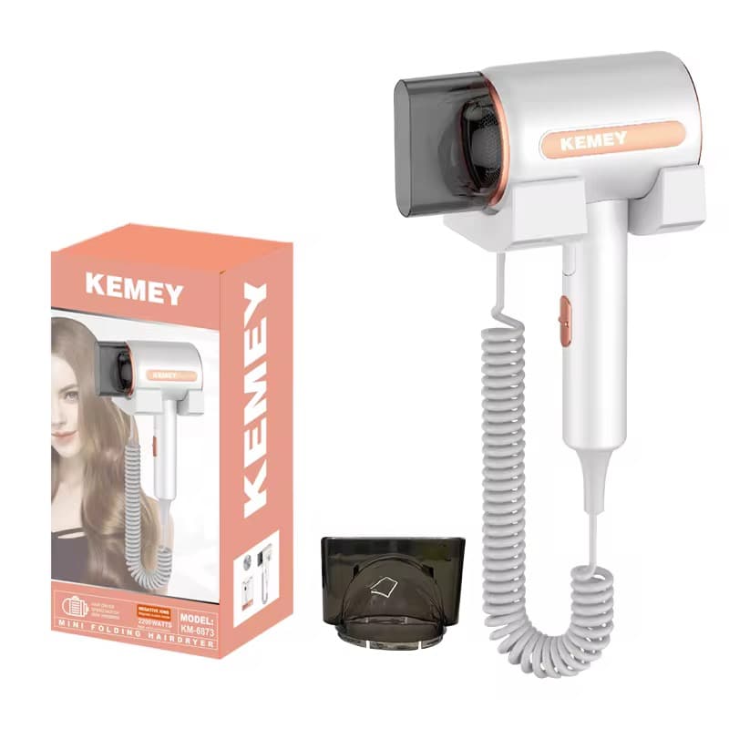 سشوار دیواری کیمی مدل Kemei KM-6873 توان 2200 وات اصل