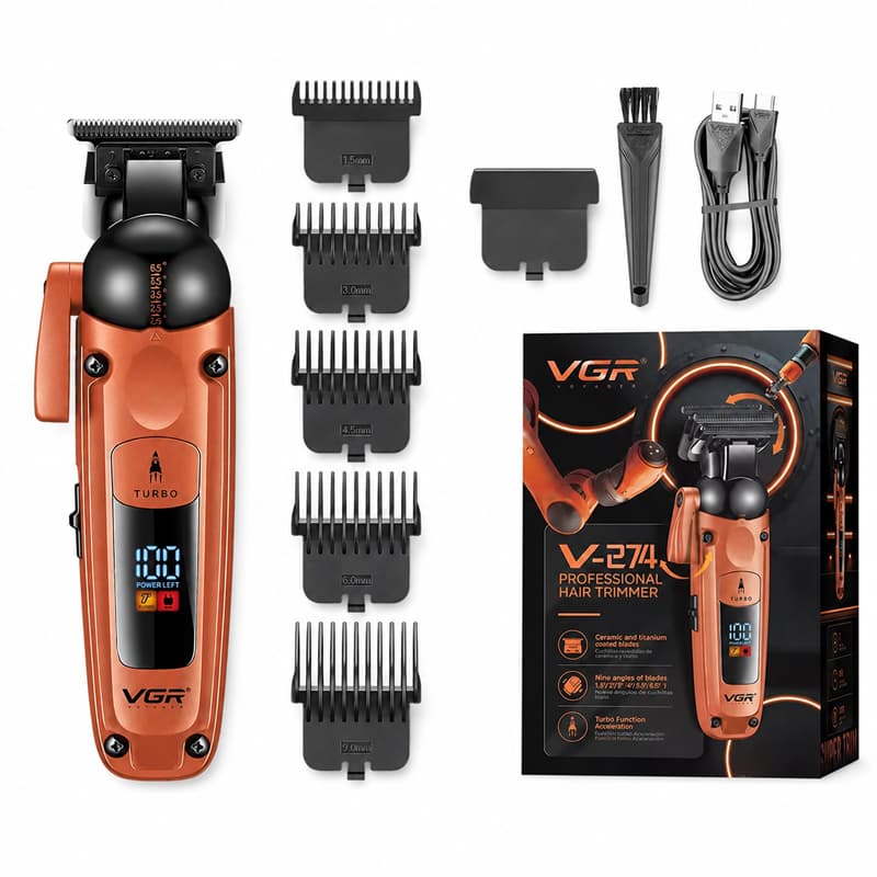 ماشین اصلاح موی سر و صورت وی جی آر مدل VGR V-274، ترکیب هنر و تکنولوژی در یک دستگاه حرفهای