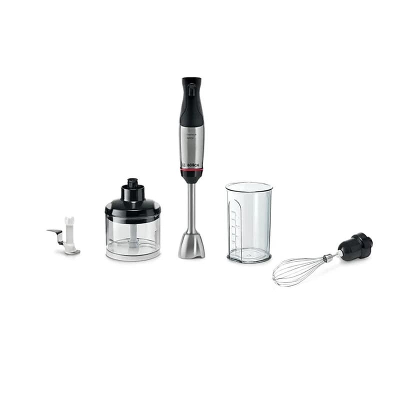 گوشت کوب برقی بوش 1000 وات مدل MSM6M622 چندکاره با تیغه ۴ پره QuattroBlade، خردکن، همزن بالونی و تیغه یخشکن (سری ErgoMaster Series 6)