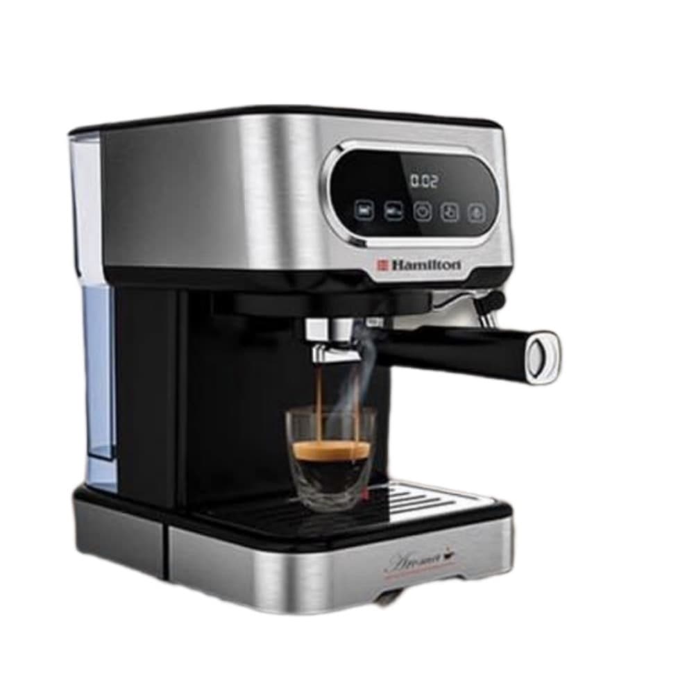 "اسپرسوساز همیلتون مدل 2830 | فشار 20 بار + پمپ ایتالیایی برای اسپرسویی با کرم طلایی و کاپوچینوی حرفهای"