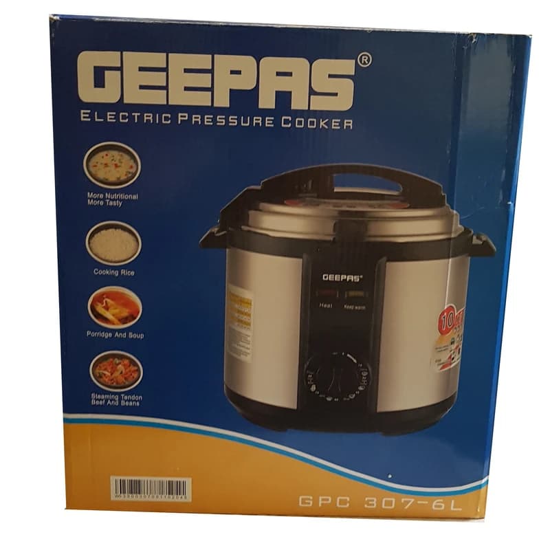 زودپز برقی جی پاس مدل GPC 307 | ۵ سیستم ایمنی، پخت ۲ برابری و حفظ ۸۰٪ ویتامینها