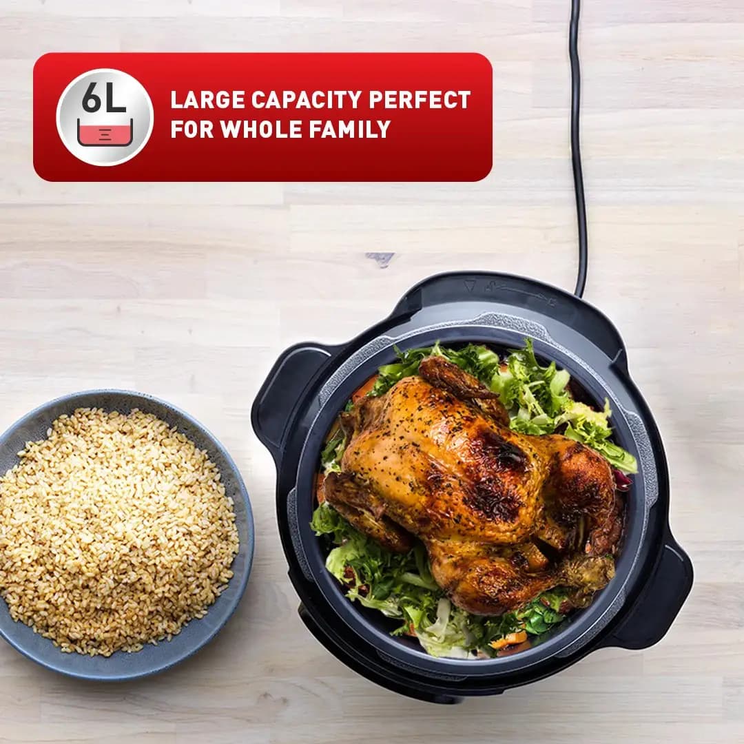 زودپز مولتی کوکر تفال مدل CY601 | ۱۵+۲ برنامه پخت + ظرفیت ۶ لیتری