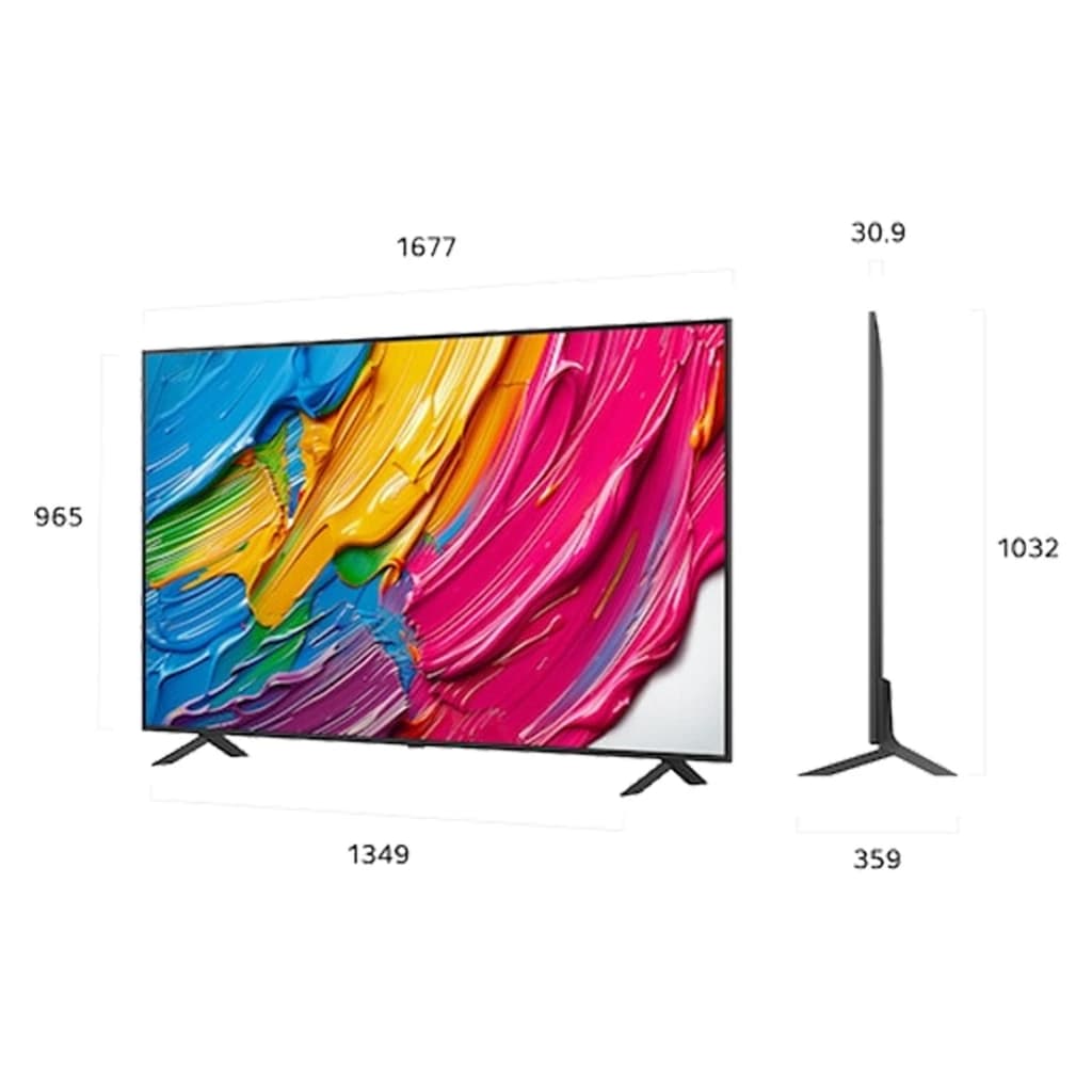 تلویزیون ال جی 75QNED80A سایز 75 اینچ 2025 | QNED 4K با α7 Gen8، webOS 25 و ریموت مجیک